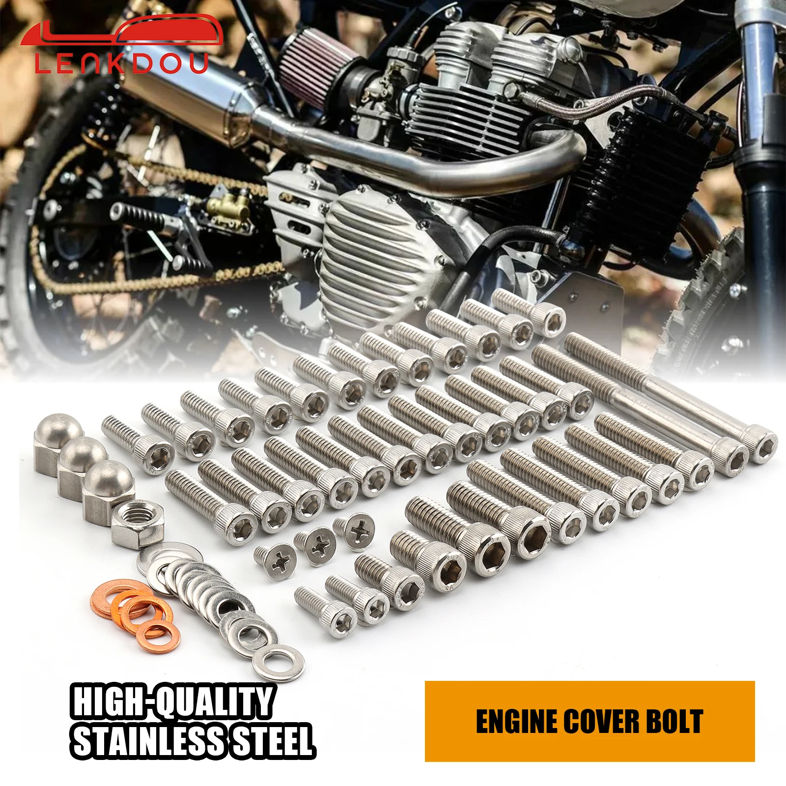 

Motorcycle Engine UNC Allen Cover Bolt Kit For Triumph Bonneville T120 T140 TR6 TR7 TSS TSX Moto Accessories Stainless Steel
