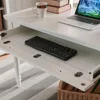 Computer Desk with Center Drawer, Traditional Turned Legs for Office, Dormitory, Bedroom, Living Room, Writing Desk 4