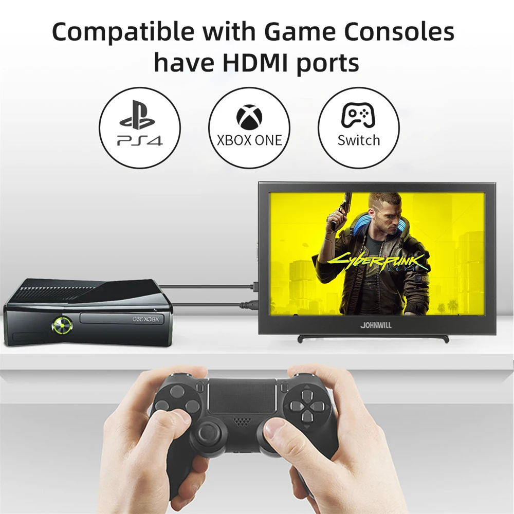 PC ӿ ޴  HD 1920x1200 IPS г ÷, VGA HDMI ȣȯ, ǻ Ʈ PS5  LCD ũ, 10.1 ġ