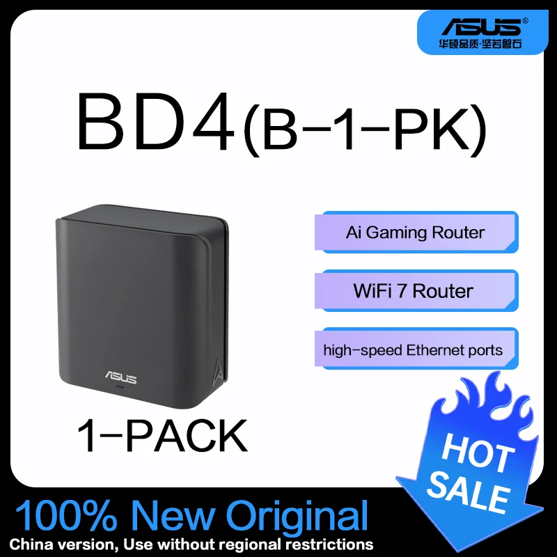 ASUS ZenWiFi BD4 (2-Pack) Dual-Band WiFi 7 Mesh Router, 3600 Mbps, 2450 sq. ft., Dual 2.5G Ports ﻿