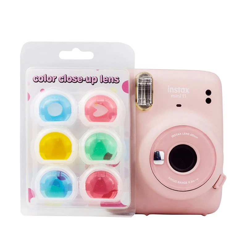 6pcs/set Close-up Lens Film Cameras Photographic Color Filter Mirror Fujifilm Instax Mini 11 Instant