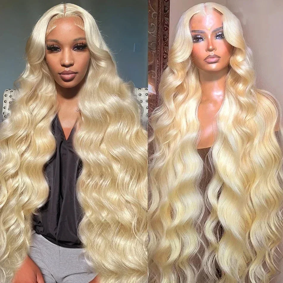 

13x6 hd lace frontal wig 613 blonde body wave human hair wigs for women choice pre plucked 13x4 lace front human hair wig