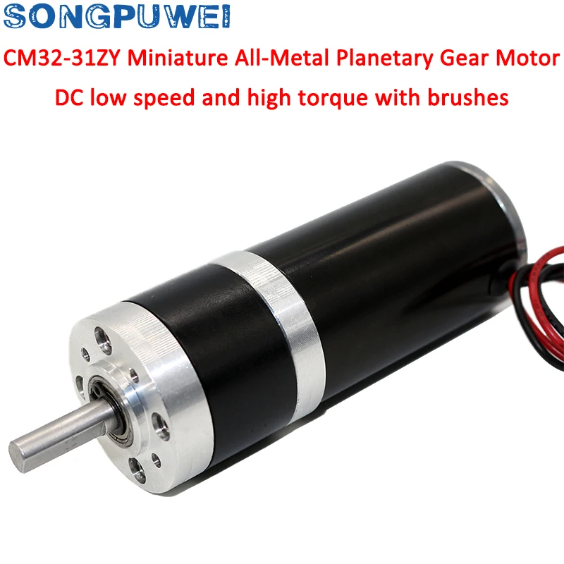 Motor, 31ZY 6V/12V/24V 3500-8000 Tpm Motor, DC-motor Permanente Magnetische DC-koolborstelmotor CW/CCW met Isolatiebehandeling en Laag Geluidsniveau (12v4000 tpm