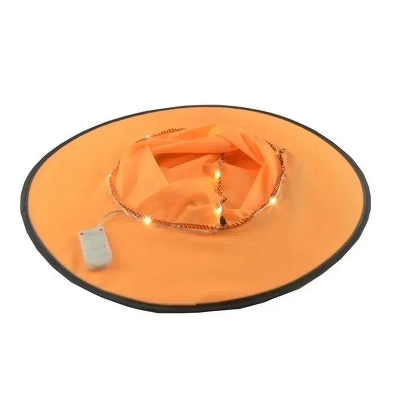 Halloween Witch Hat Decoration Outdoor Hanging Lighted Glowing Witch Hat Lights String Battery Outdoor Yard Tree Decorations