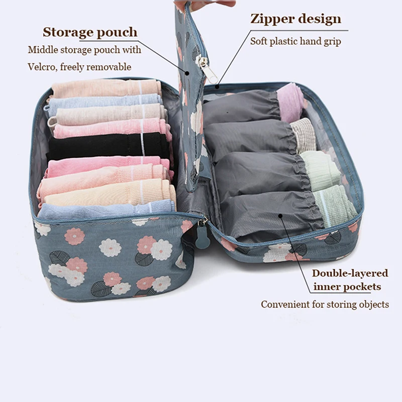 Women Foldable Divider Organizer Bra Storage Bag Travel Necessity