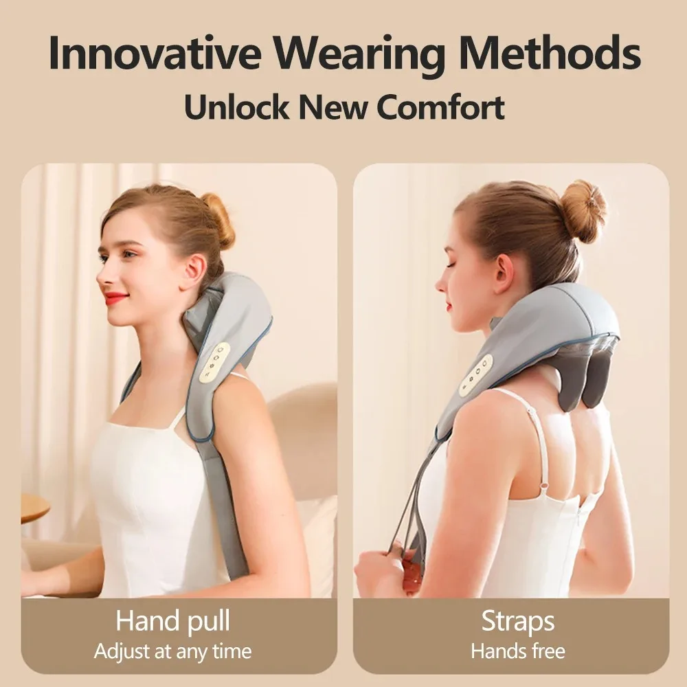 Electric Neck And Back Massager Wireless Neck And Shoulder Kneading Massage  Pillow Cervical Back Muscle Relaxing Massage - AliExpress