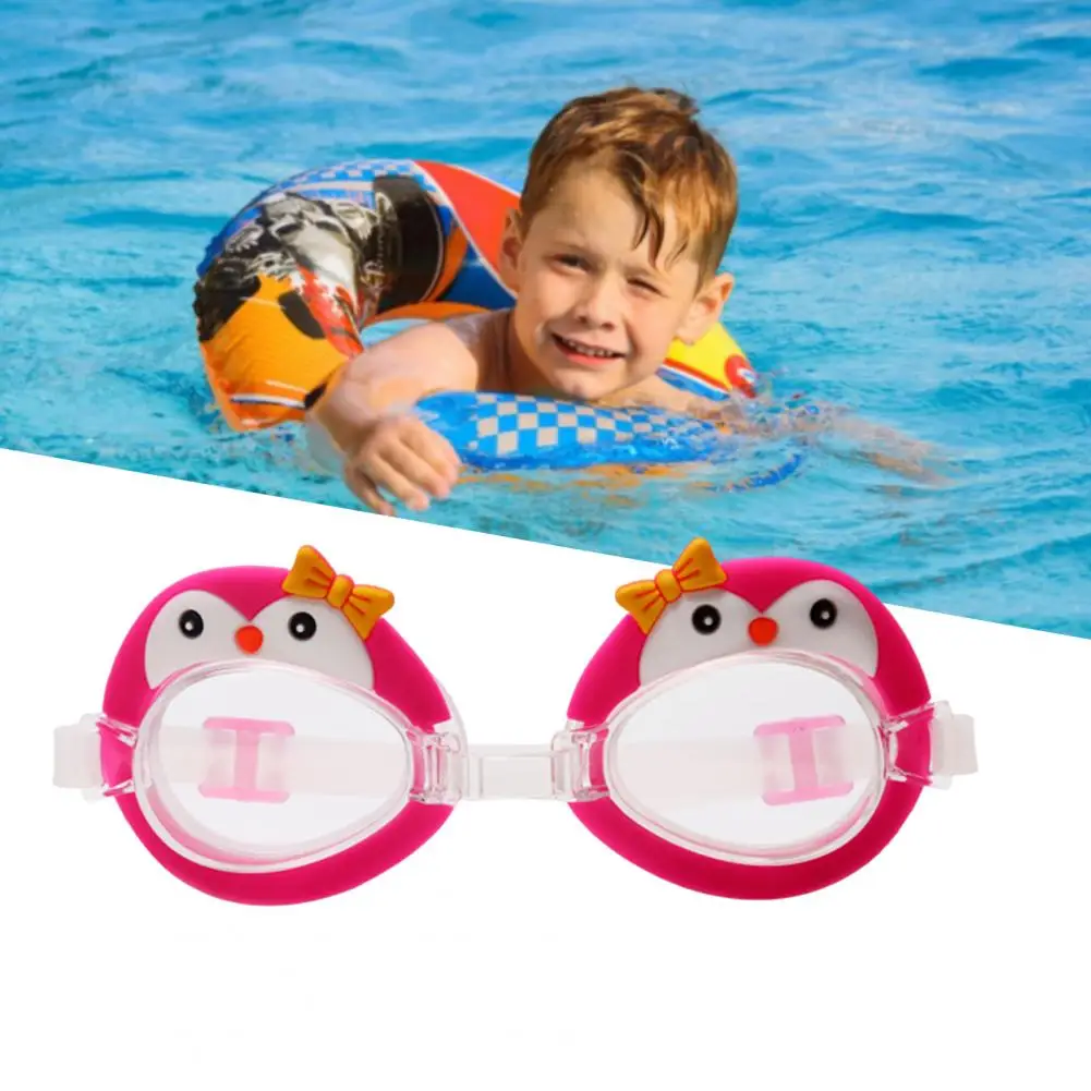 Swimming Goggles Children Safety Goggles Cartoon Swimming Glasses Adjustable Strap Transparent Lens Swim Eye Wear Silicone Frame Waterproof Kids Anti Fog Diving Goggles