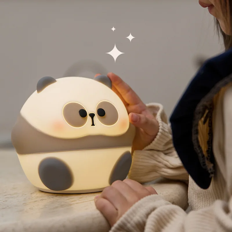 

Panda Night Light Touch Clapping Mr.Pa Rechargeable Bedroom Desk Timing Led Lamp Kids Gift Anime Lamparas Cartoon Cute Ночник