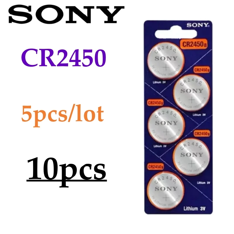 5-30pcs For Sony CR2450 Battery cr 2450 For Car Watch Toys Remote Control Computer Calculator Control 3
