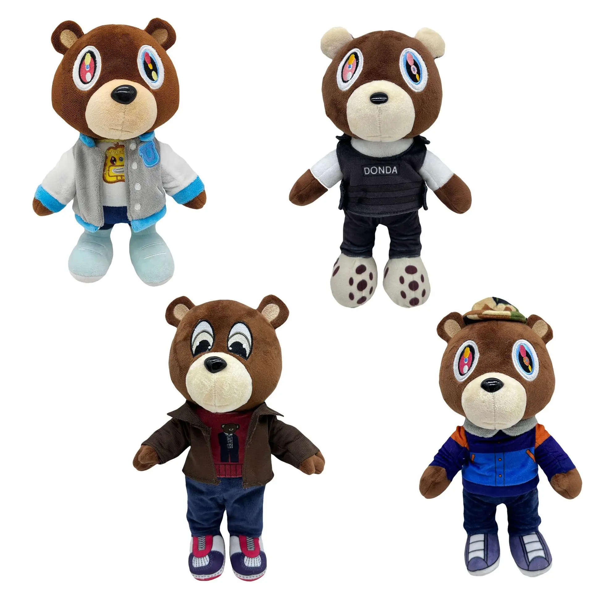

New 26CM Kanye's Same Teddy Bear Plush toy Doll High Quality Cute Stuffed Doll Children's Birthday Gift