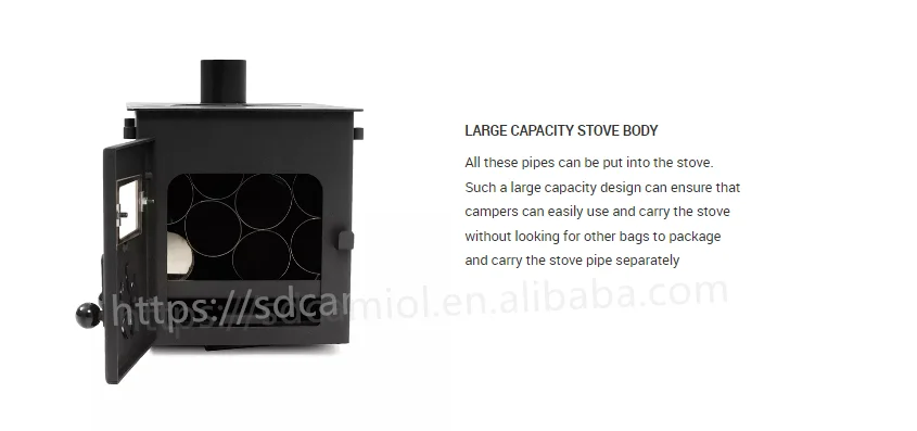 Description Picture 5 of itemhot sale indoor/outdoor heating and cooking wood burning tent stove popular in europe