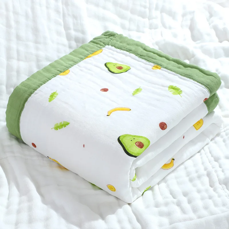 Coperta per neonati 110x110 cm con 6 strati di garza di puro cotone, classe A, morbida coperta per bambini - immagine 4