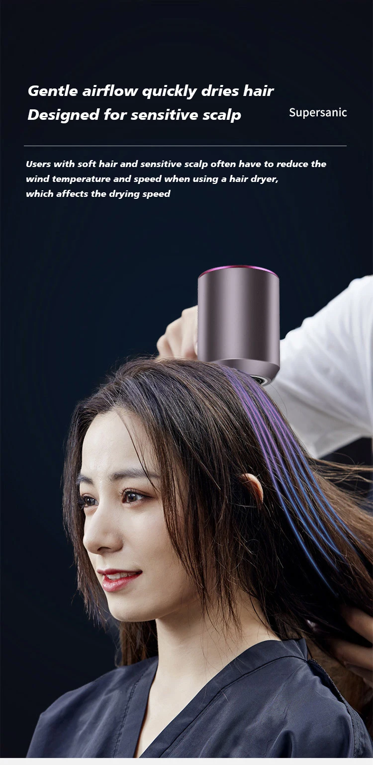 Leafless Hollow Electric Hair Dryer 220V/110V Household Negative Ion Fast Drying Strong Constant High-power Electric Hair Dryer
