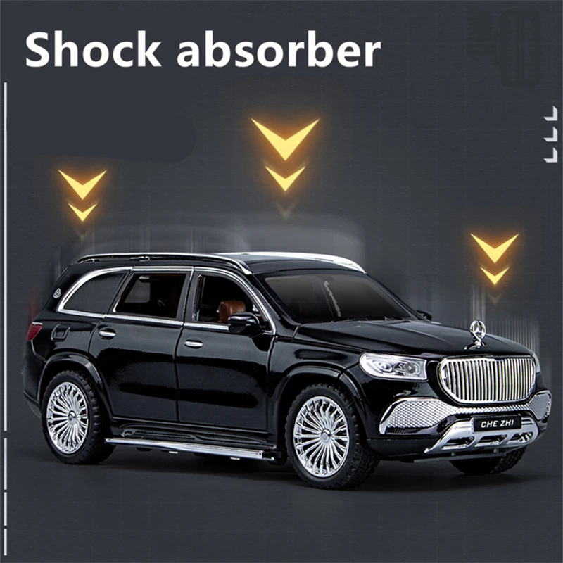 1/24 Maybach GLS-Class GLS600 SUV Alloy Car Model Diecasts Metal Toy Luxy Car Model Collection Sound Light Simulation Kids Gifts 4