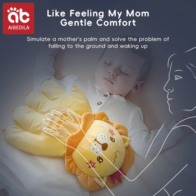 AIBEDILA Baby Soothes Palm Pillows Sleep Peacefully Kids Anti Startle Jumping Pillow Newborn Calming Sleepers Infant Pacify Toy 2