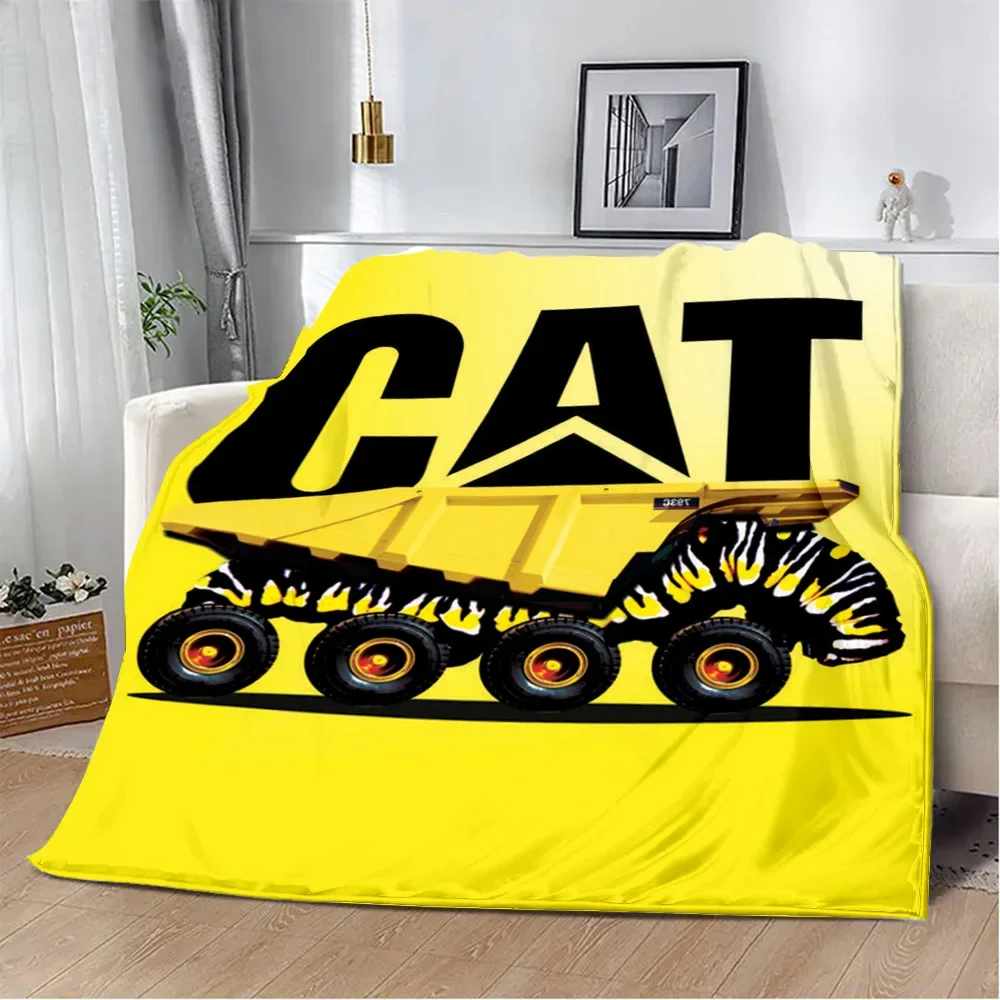 C-Caterpillar CAT excavator logo Printed Blanket Picnic Blankets Warm Blanket Soft and Comfortable Home Travel Birthday Gift 6