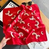 100% Real Silk Scarf Women Design Square Small Luxury Brand Handkerchiefs Hair Ribbon Headband Neckerchief Female Bandana 2024 5