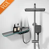 VGX Thermostatic Shower System Intelligent Digital Bathroom Shower Faucet Set Temperature Display Rainlfall Bathroom Shower Set 1
