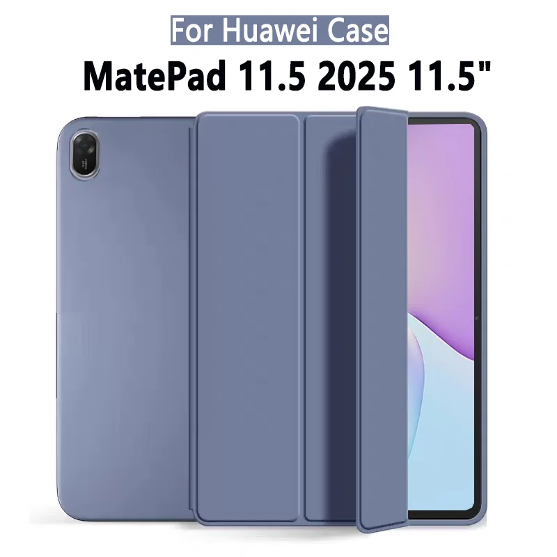Premium Leather Magnetic Folding Stand Smart Tablet Case - Soft TPU Back Cover, 11.5 Inch