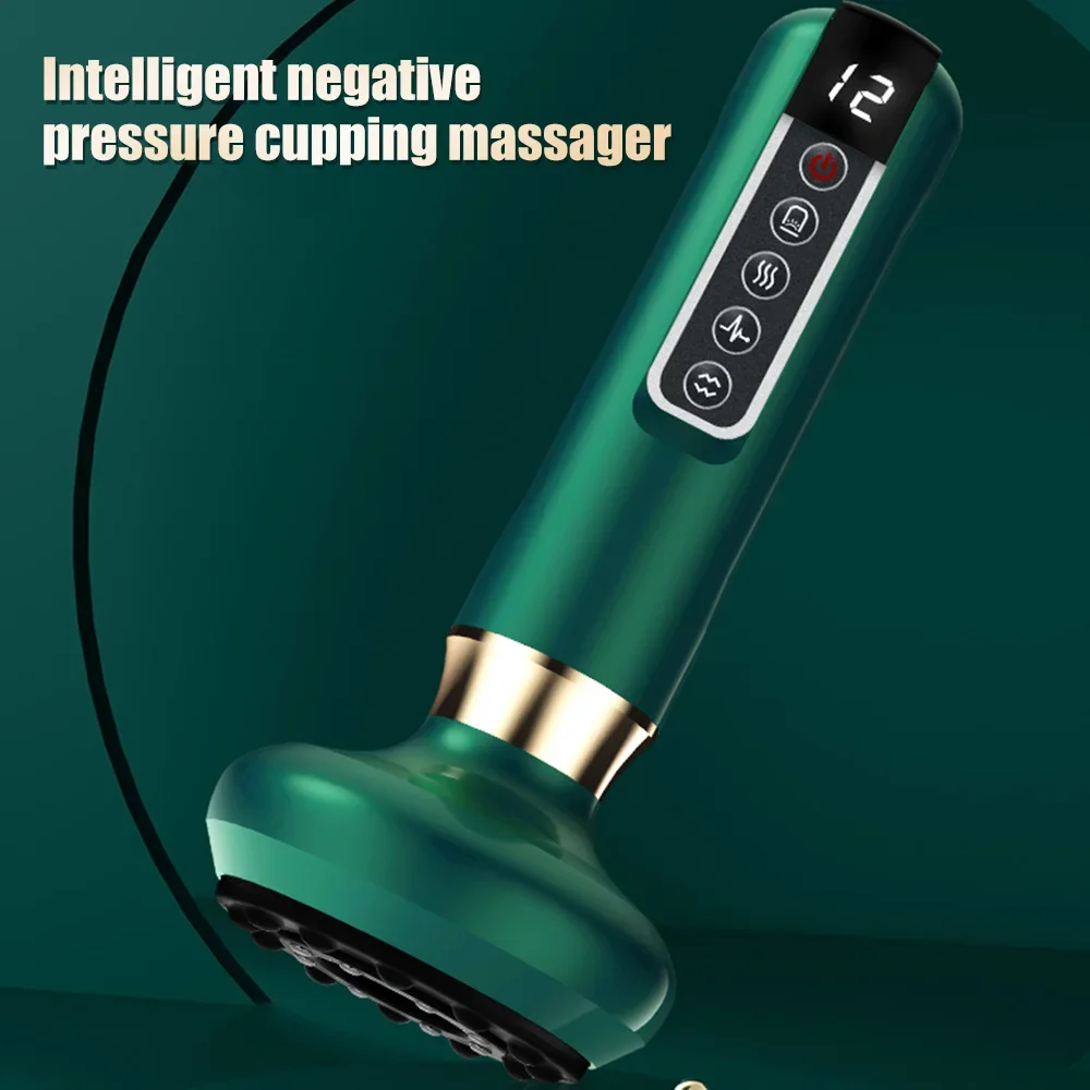 12 Levels Electric Cupping Massager Vacuum Suction Cup GuaSha  Anti Cellulite Scraping Heating Body Slimming Massage Therapy 2
