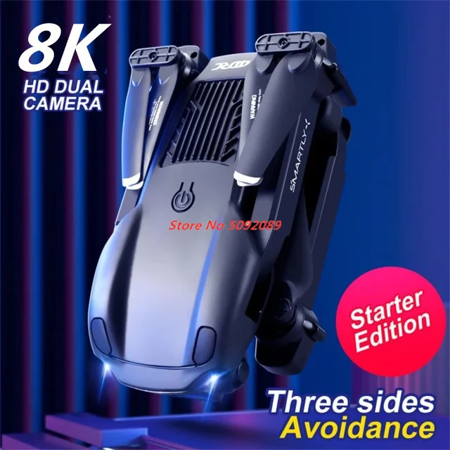 8K Profesional Dual HD Drones With Camera Obstacle Avoidance RC Quadcopter 3 Side Obstacle Avoidance Dron Folding Quadcopter Toy 2