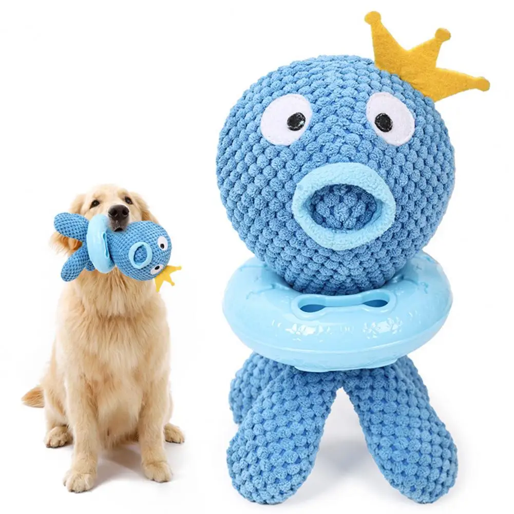 

Bite-resistant Dog Toy Octopus Dog Toy with Squeaky Design Teeth Grinding Feature Food Leakage Function for Small for Chewing