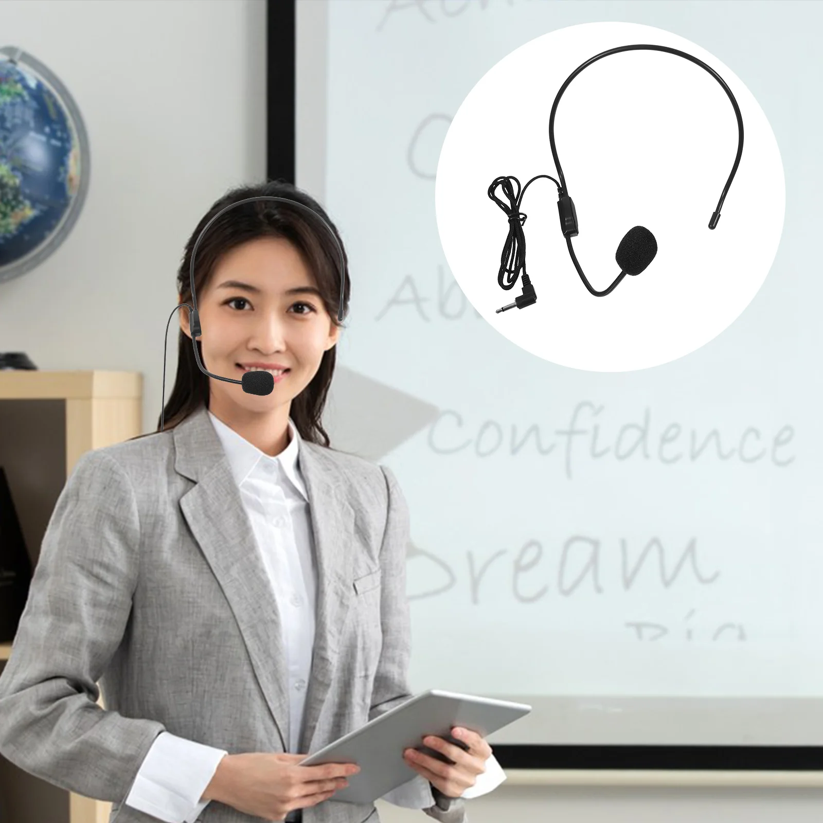 

4 Pcs Headset Microphone for Speaking Singing Costume Recording and Stage Microphones Wired Earphone