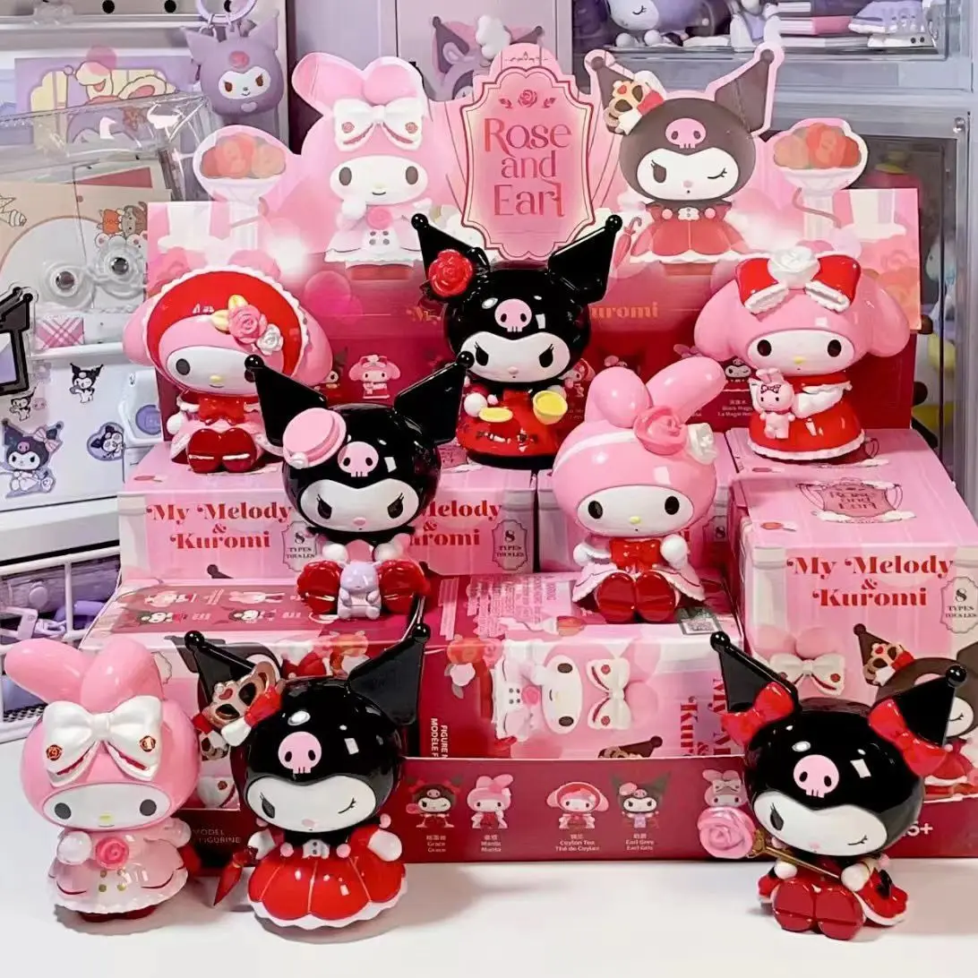 

Miniso My melody Kuromi Decoration Rose and Earl Series глухая коробка ручная работа Оригинальное украшение для стола коллекционные подарки для девочек