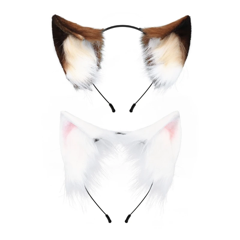 

Q0KE Lovely Cat Ear Shape Hair Hoop Hair Holder Live Broadcast Cosplay Party Performances Headwear for Teens Women