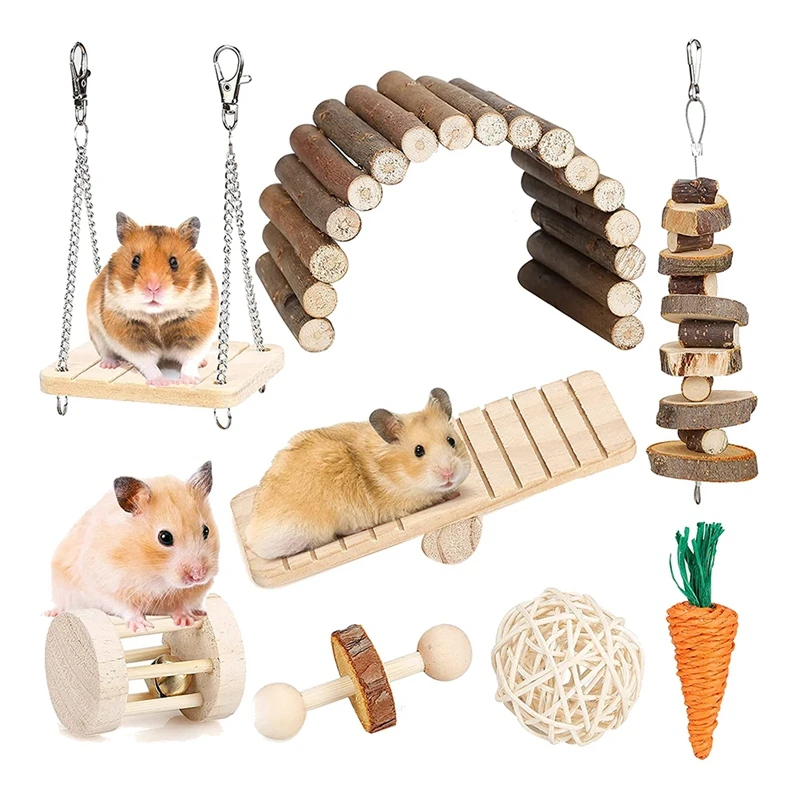 partij temperatuur Herkenning Hamster Chew Speelgoed Set Klein Dier Molaire Speelgoed Tanden Care Houten  Accessoires Voor Cavia, Chinchilla, Gerbils, muizen| | - AliExpress