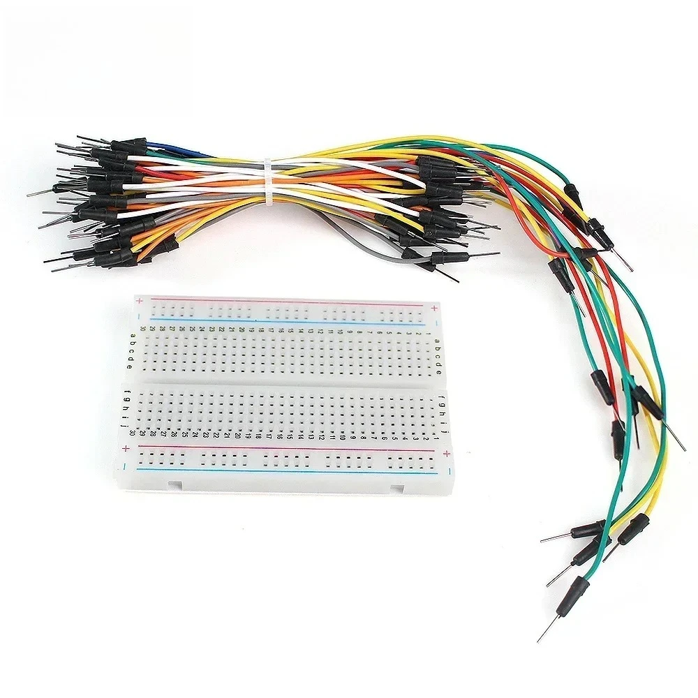 400 830 Points MB-102 Solderless PCB Breadboard 65 Jumper Wires for Arduino Circuit DIY Kit