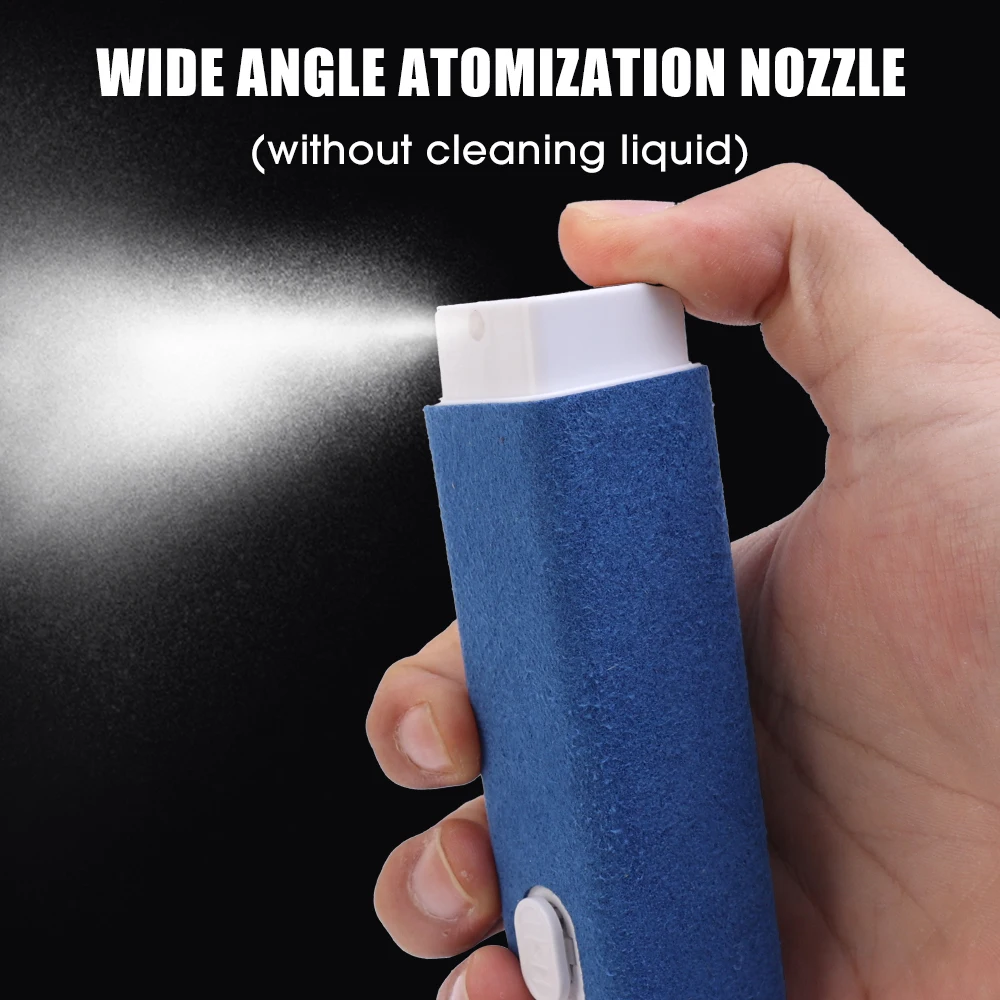 2 In 1 Mini Screen Cleaner Spray Bottle For All Mobile Phones Tablet Laptop Macbook PC Cleaning Wipes Microfiber Cloth 5