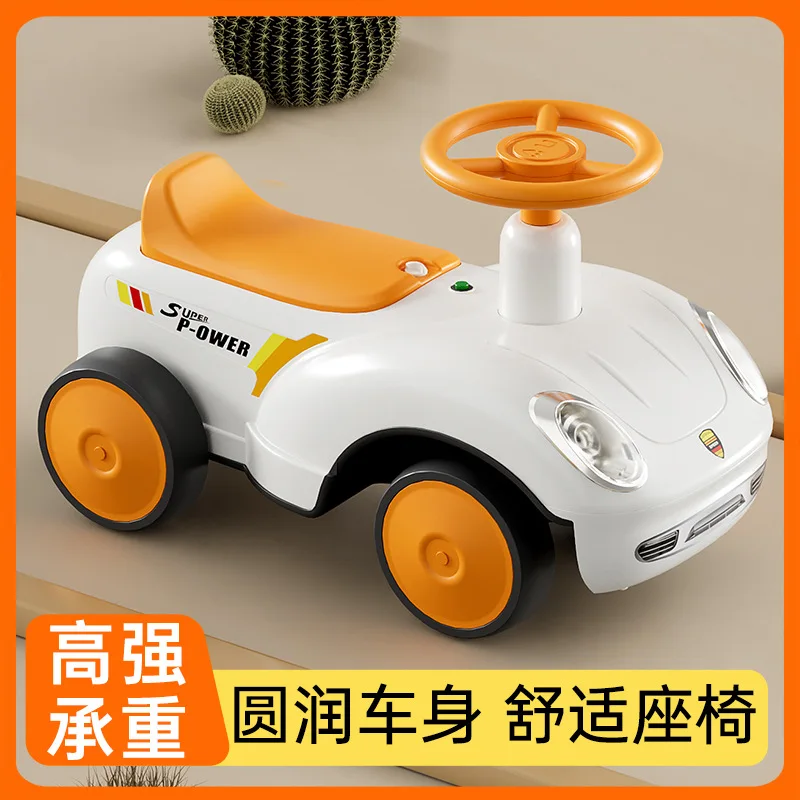 Children's Slide Car New Car Baby Scooter Toy Music Light Smooth Driving Anti Rollover Balance
