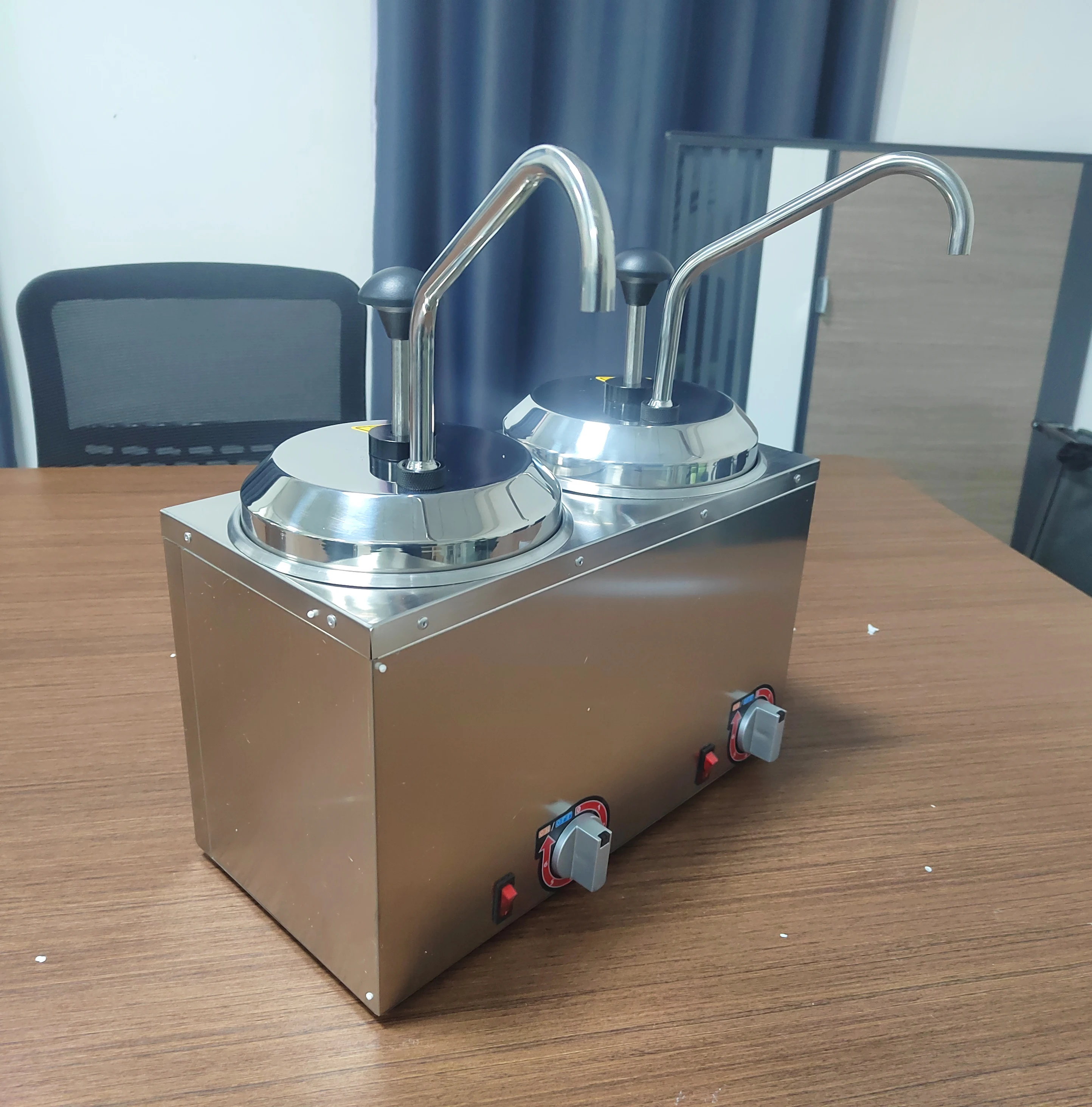 Electric Fudge Sauce Butter Dispenser With Pump Commercial Jam Warming Machine Nacho Cheese Warmer Chocolate Melting Maker 1