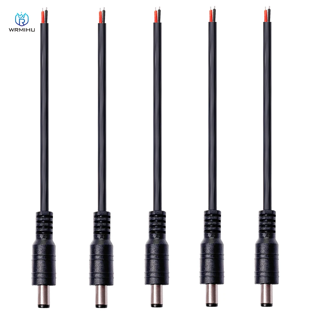 Description Picture 4 of item5PCS DC Male Female Connector Cable 5.5mm*2.1mm Power Plug Wire 2PIN Pigtail Connect Cord For LED Strip Light CCTV Camera Router