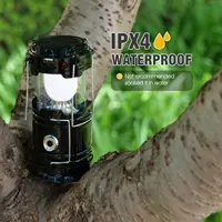 1/4pc Solar Camping Lantern USB Rechargeable Lamp Power Bank Portable Waterproof Solar Lights for Indoor Outdoor Emergency Light 4