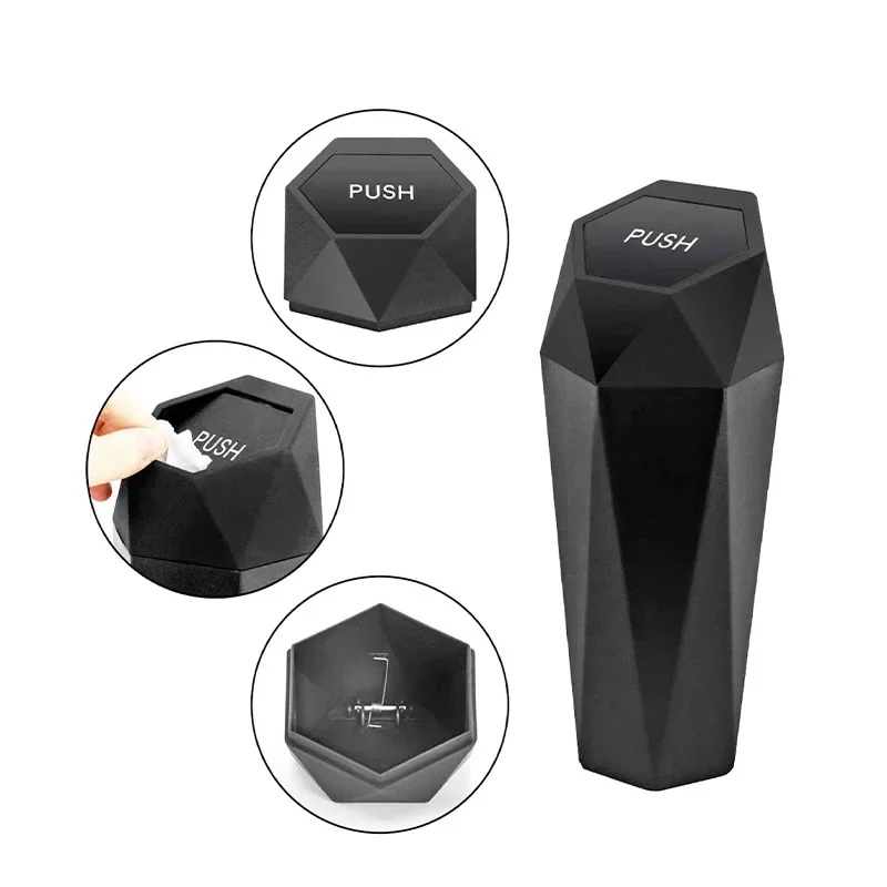 Baseus Car Trash Bin Can Mini Auto Dust Organizer Car Interior Rubbish Bag Garbage Container Storage Box Bucket Auto Accessories car trash can car trash bag