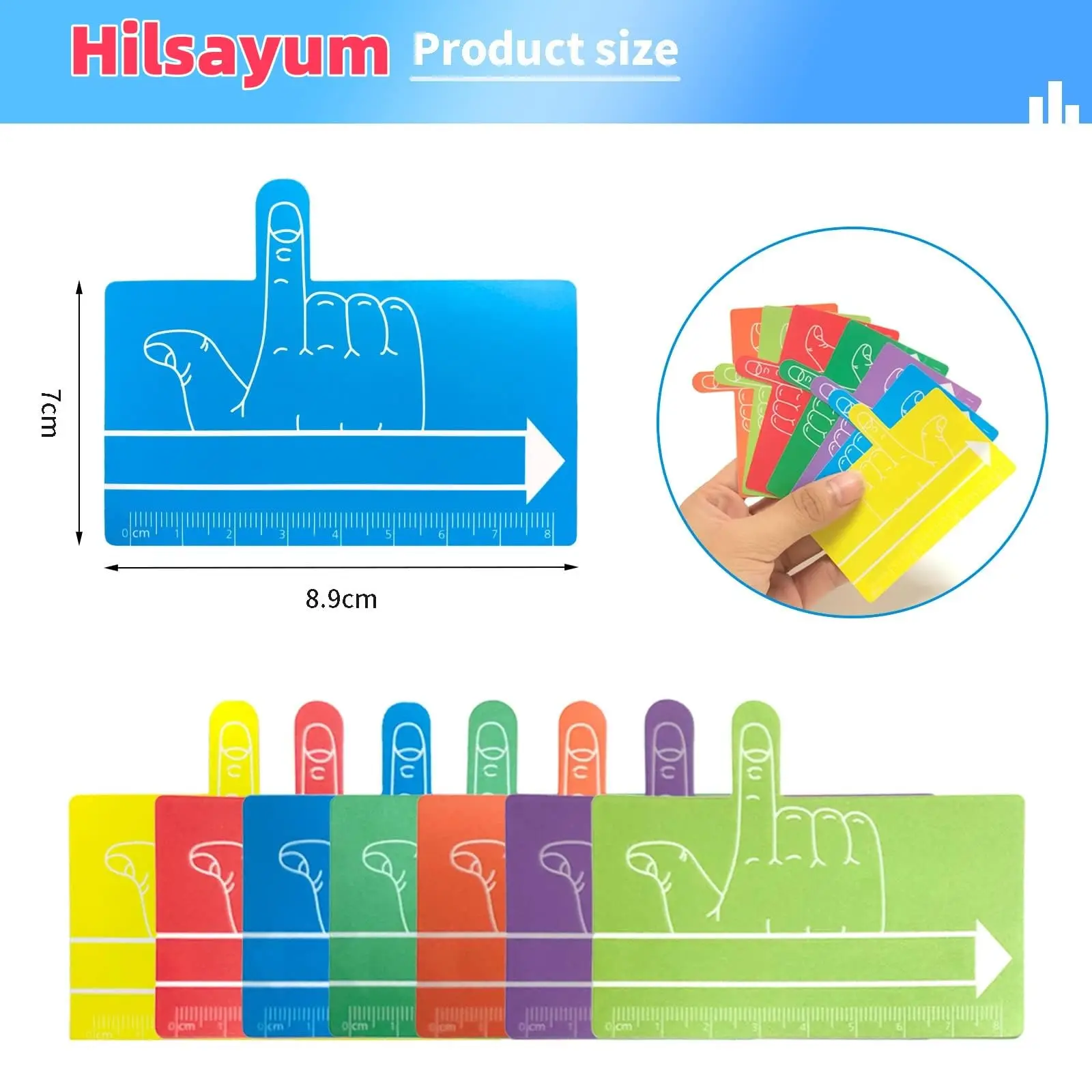 16PCS 재질 어린이 손가락 간격막이 가이드형 읽기 스트립 쓰기 도구 쓰기 간격막이 손가락 읽기 패드 하이라이트 북마크