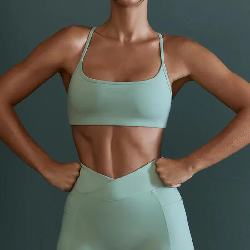 Breathable Sports Bra Shockproof Crop Anti-sweat Fitness Top Women Seamless Yoga Push Up Sport Gym Workout Tanks Soft Underwear
