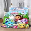 Printed Blanket Cute Gabbys Dollhouse Girl Picnic Blankets Warm Blanket Soft and Comfortable Blanket Home Travel Birthday Gift 6