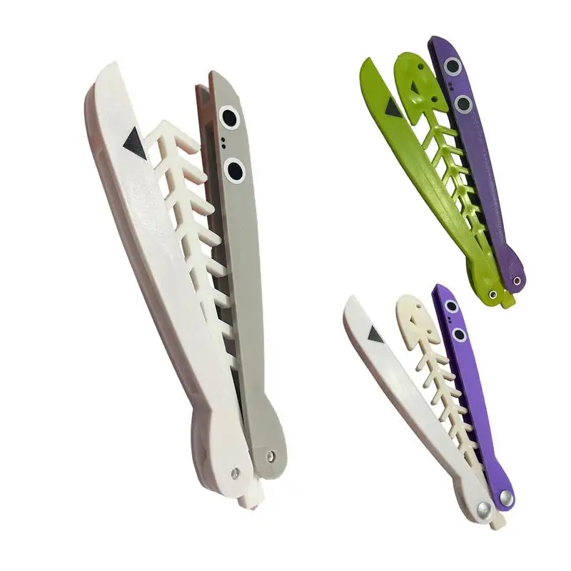 

Fidget Butterfly Knives Snapper Shape Turnip Knives Toys 3D Printing Lightweight Creative Super Smooth Durable Carrot Fidget