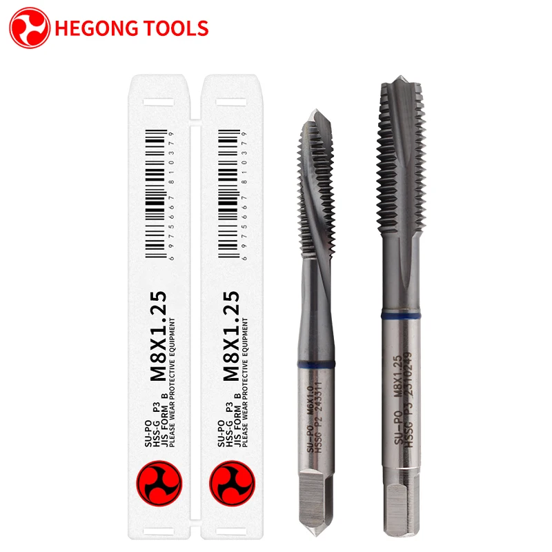 HSS-G JIS 표준 스파이럴 포인트 탭 M2 M2.5 M3 M4 M5 M6 M7 M8 M10 M12 기계 나사 탭 (스테인리스강용)