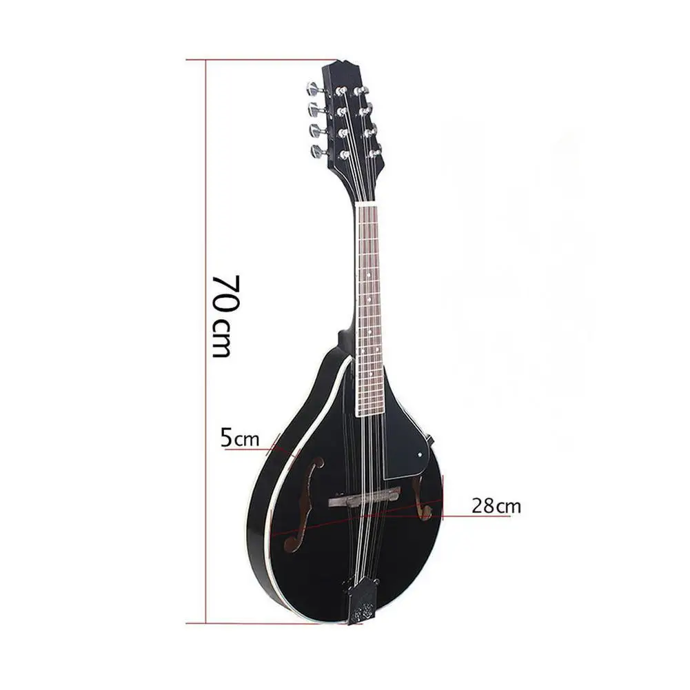 Mandolin Instrument Linden Wooden Acoustic Mandolin 8 String Musical Instrument for Band Gigs Beginner Kids
