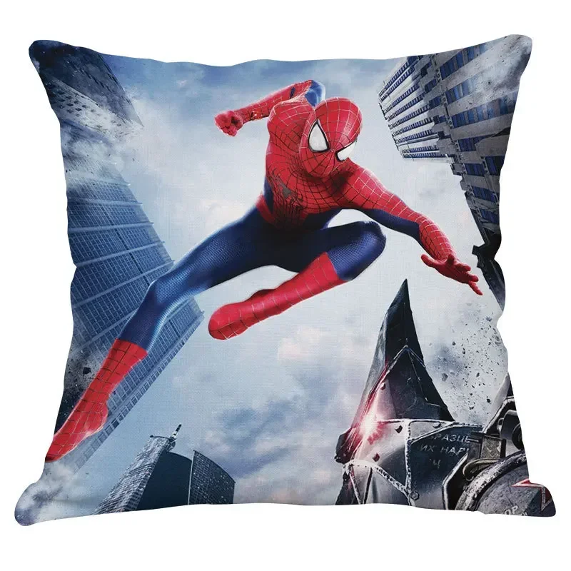 Spiderman Pillowcase Cushion Cover Marvel Superhero 45x45cm Pillowcases for Home Decor Living Room Bed Couch Car Gifts