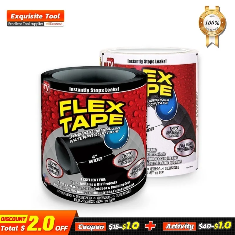 Strong Rubberized Waterproof Tape Water Pipe Repairing Tape Super Strong Adhesiv 