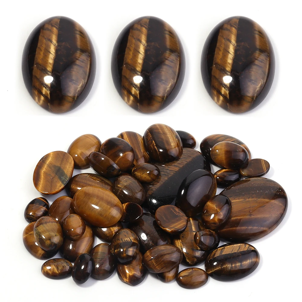 Natural Stone Oval Cabochon Beads