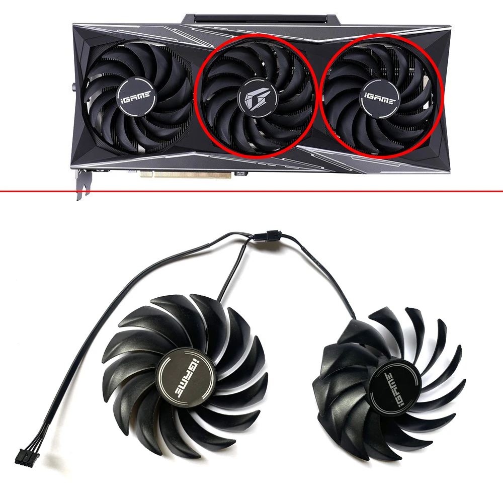 Ventola Di Raffreddamento Per Igame Colorato Geforce Rtx 3090 Advanced Rtx 3060 Ti Advanced Rtx 3080 Ti Rtx 3090 Kudan Rtx 3070 Ti Gpu Fan