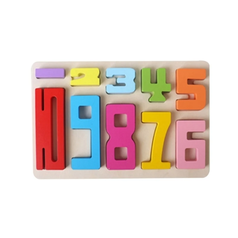 

N80C Wooden Digital Puzzle Sensory Stacking Game Toy Preschool Early Learning Game