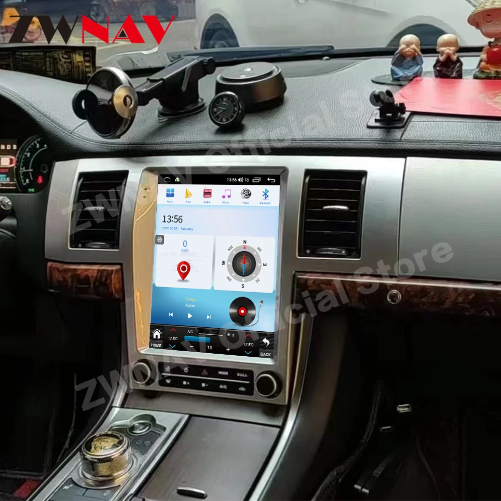 Tesla Scherm Android 12 Auto Multimediaspeler Voor Jaguar Xf 2004 2005 2006 2007 2008-2015 Gps Navi Carplay Auto Stereo Head Unit