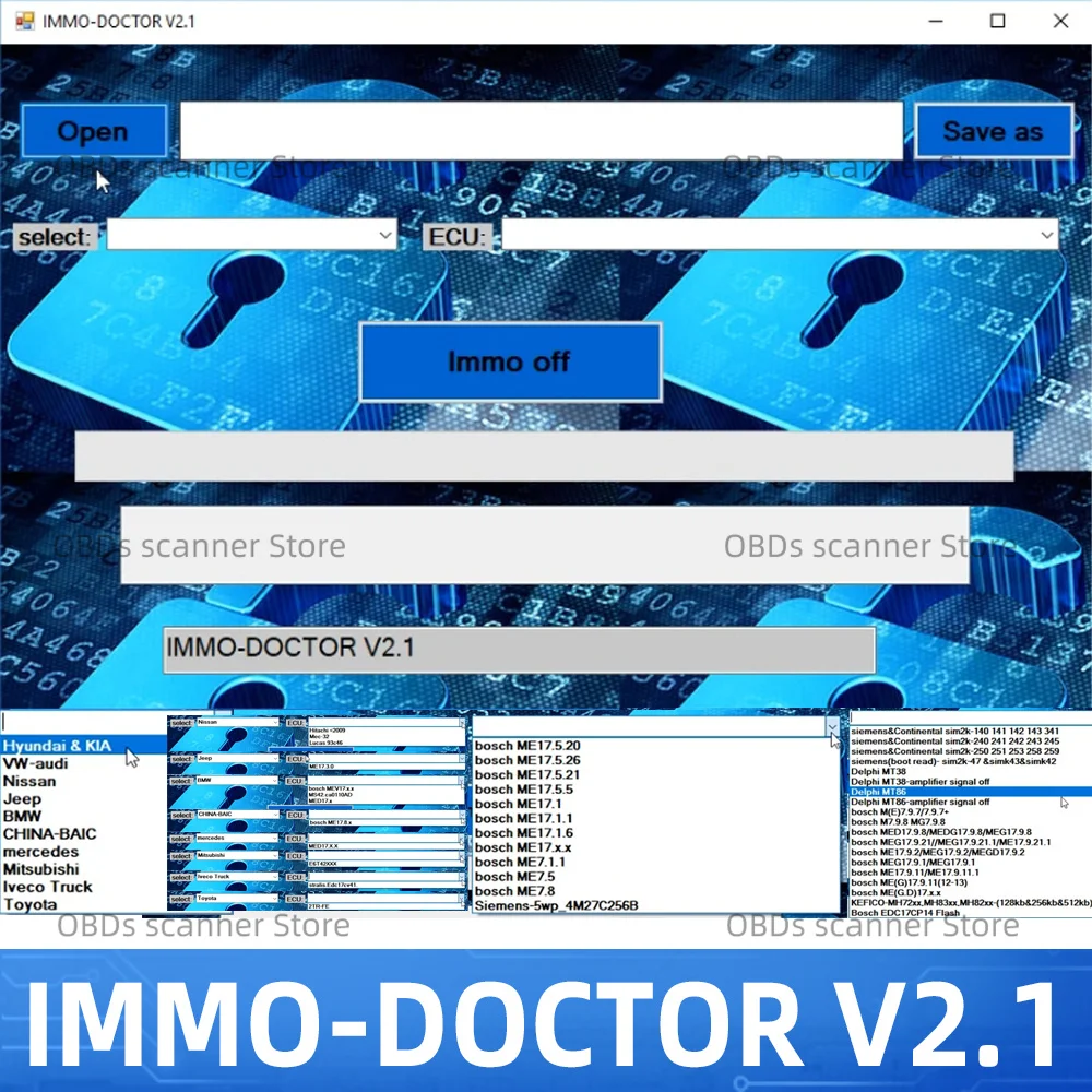Immo Doctor V2.1 Con Keygen Multi Cars Brand Immo Off Software Ecu Chip Tuning Per Sim2K Mt38 Me 17.9.2 Med17.9.8 Immo Elimina